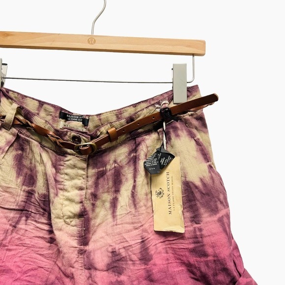 Maison Scotch Beach Shorts With Belt Ombre Multicolor - Picture 3 of 6